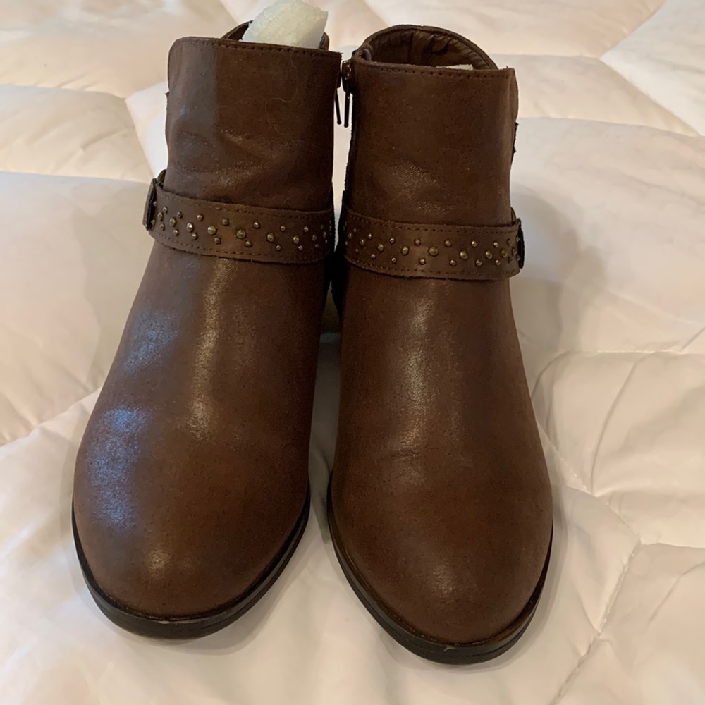 a.n.a. Booties. Cognac. Size 8  Like new
